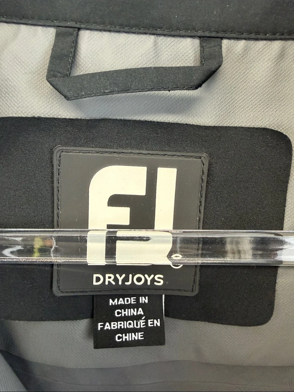FootJoy HydroLite Gray Plaid Waterproof Golf Rain Jacket PGA Logo XL